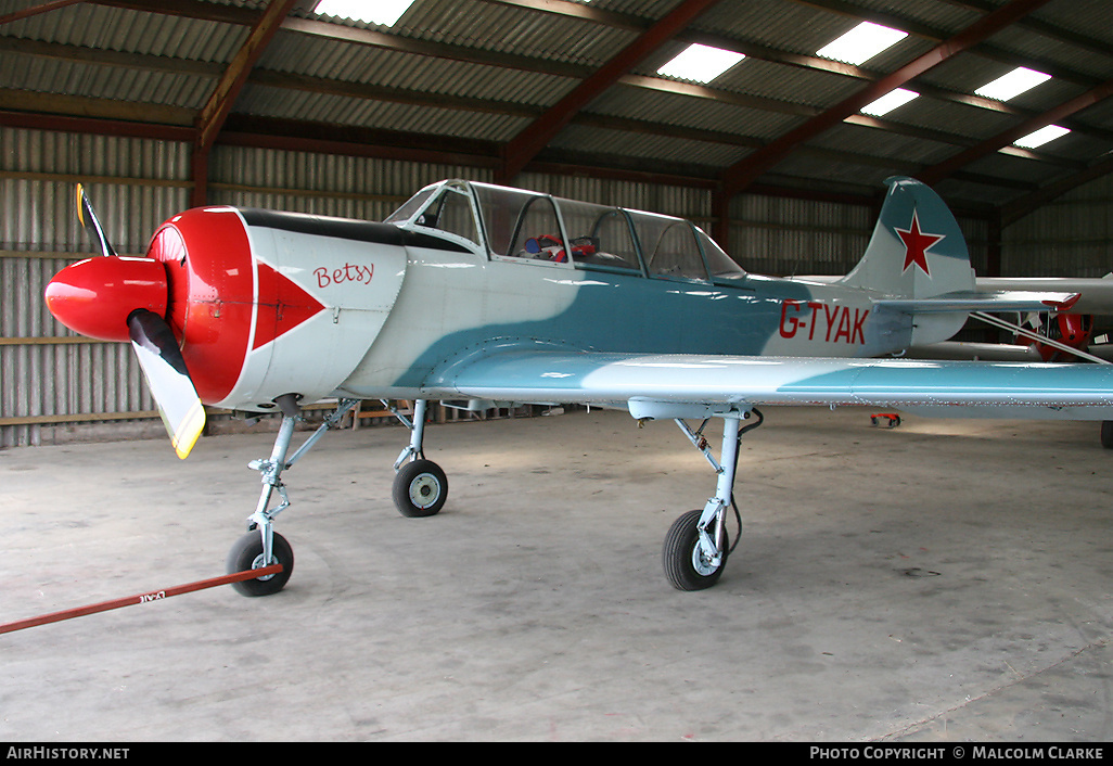 Aircraft Photo of G-TYAK | Yakovlev Yak-52 | Soviet Union - Air Force | AirHistory.net #93236