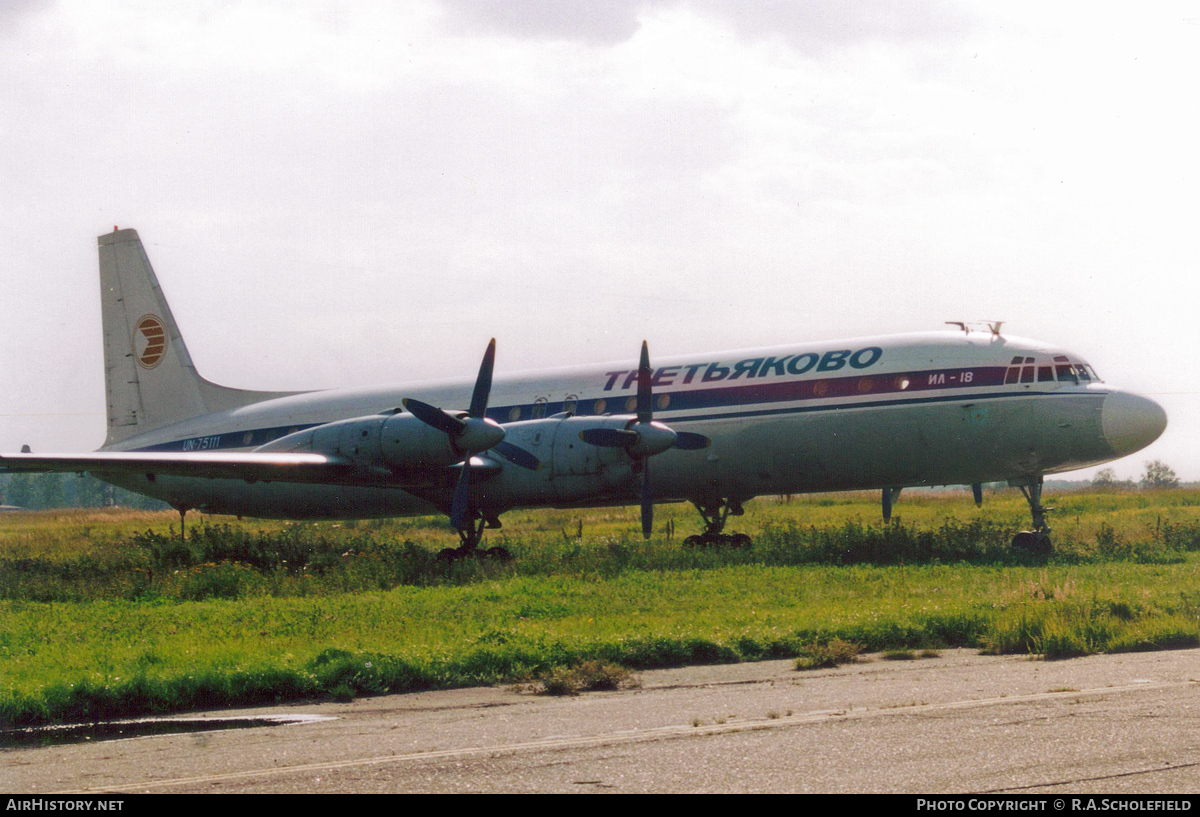 Aircraft Photo of UN-75111 | Ilyushin Il-18Gr | Tretyakovo Air Transport | AirHistory.net #93327