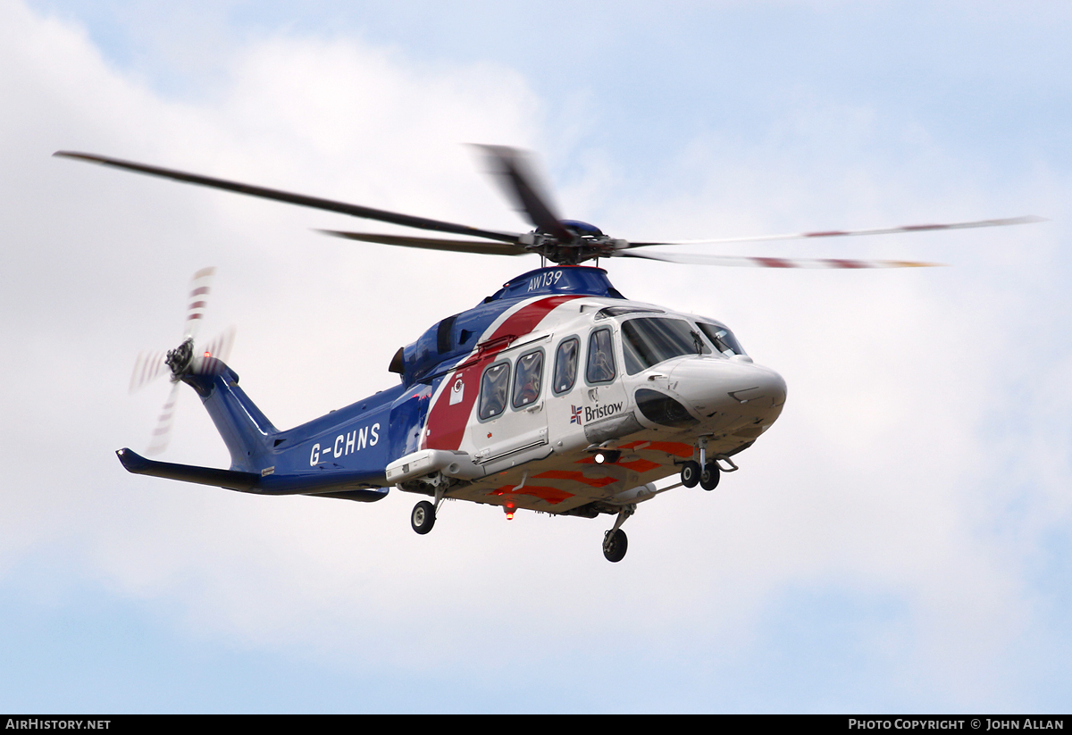 Aircraft Photo of G-CHNS | AgustaWestland AW-139 | Bristow Helicopters | AirHistory.net #93342