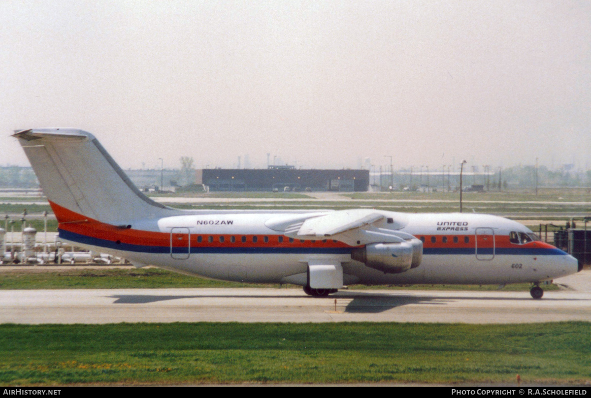 Aircraft Photo of N602AW | British Aerospace BAe-146-200A | United Express | AirHistory.net #93406