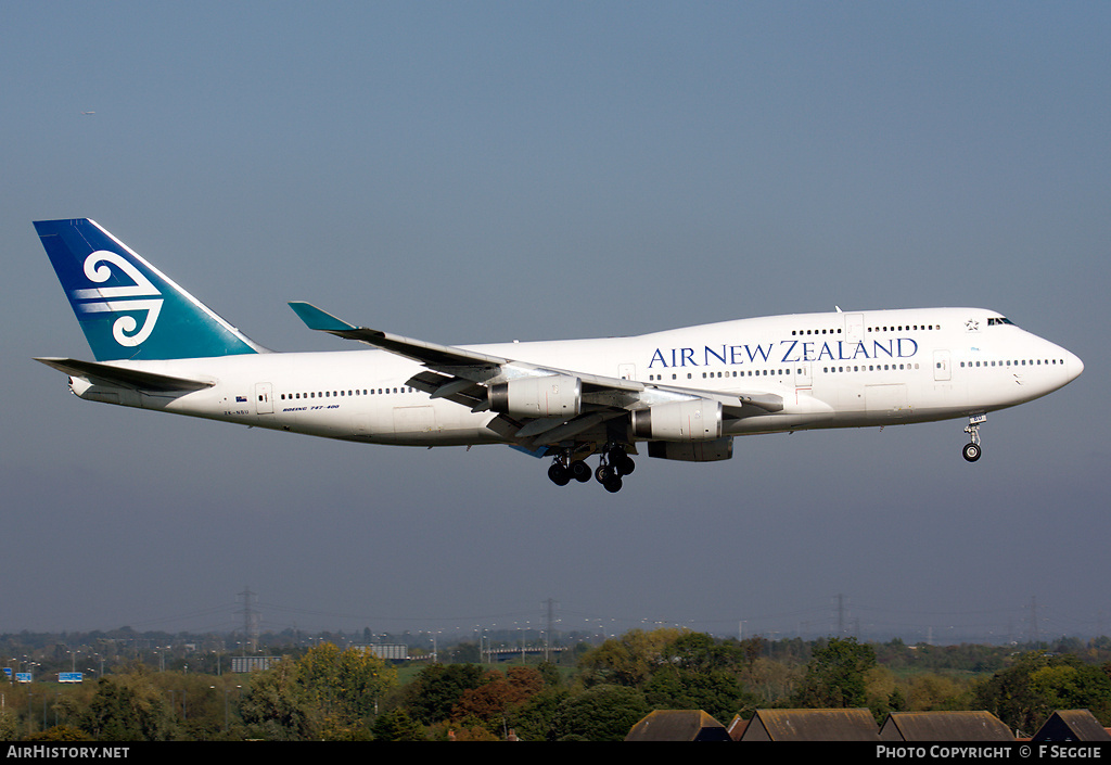 Aircraft Photo of ZK-NBU | Boeing 747-419 | Air New Zealand | AirHistory.net #93425
