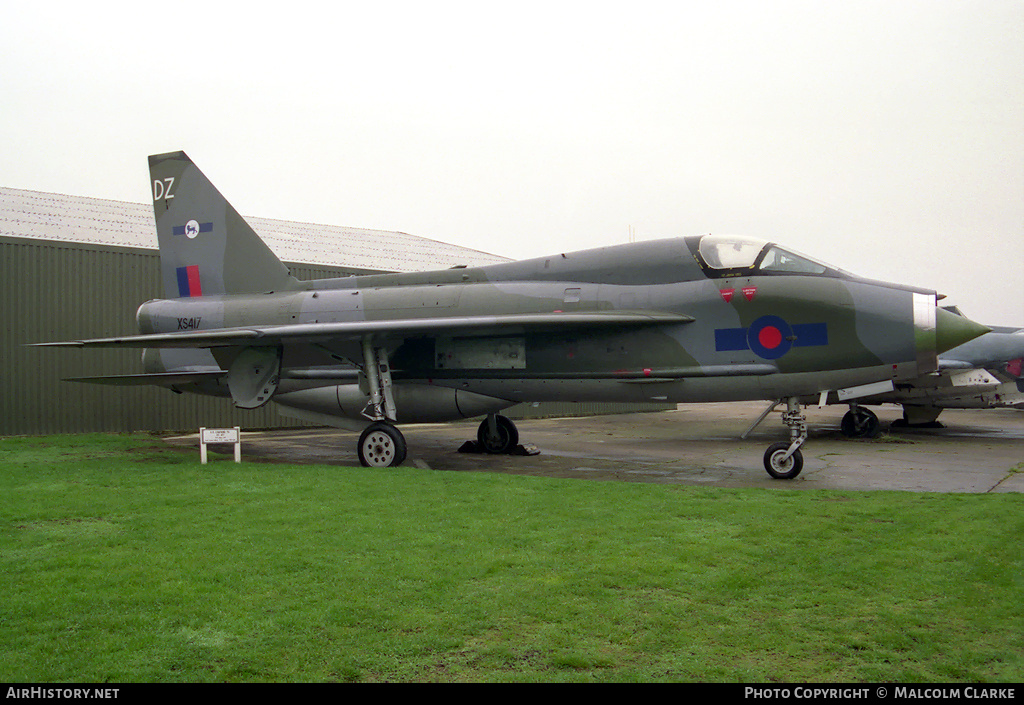 Aircraft Photo of XS417 | English Electric Lightning T5 | UK - Air Force | AirHistory.net #93433
