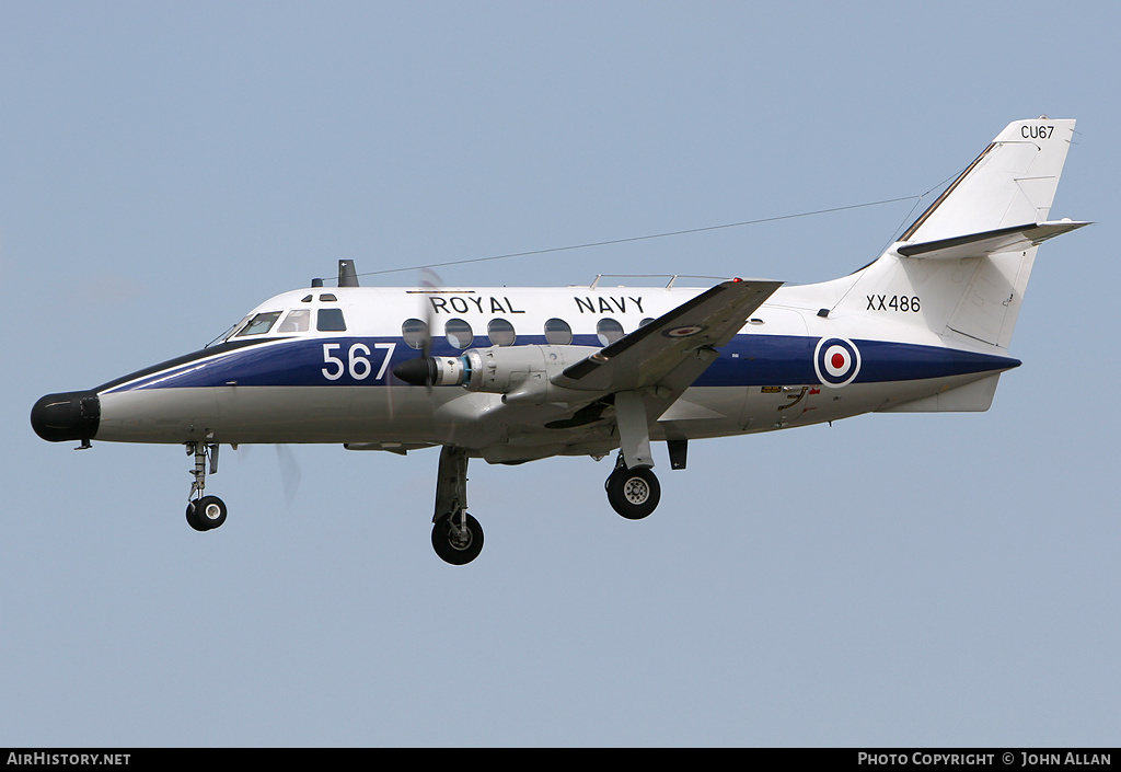 Aircraft Photo of XX486 | Scottish Aviation HP-137 Jetstream T2 | UK - Navy | AirHistory.net #93518