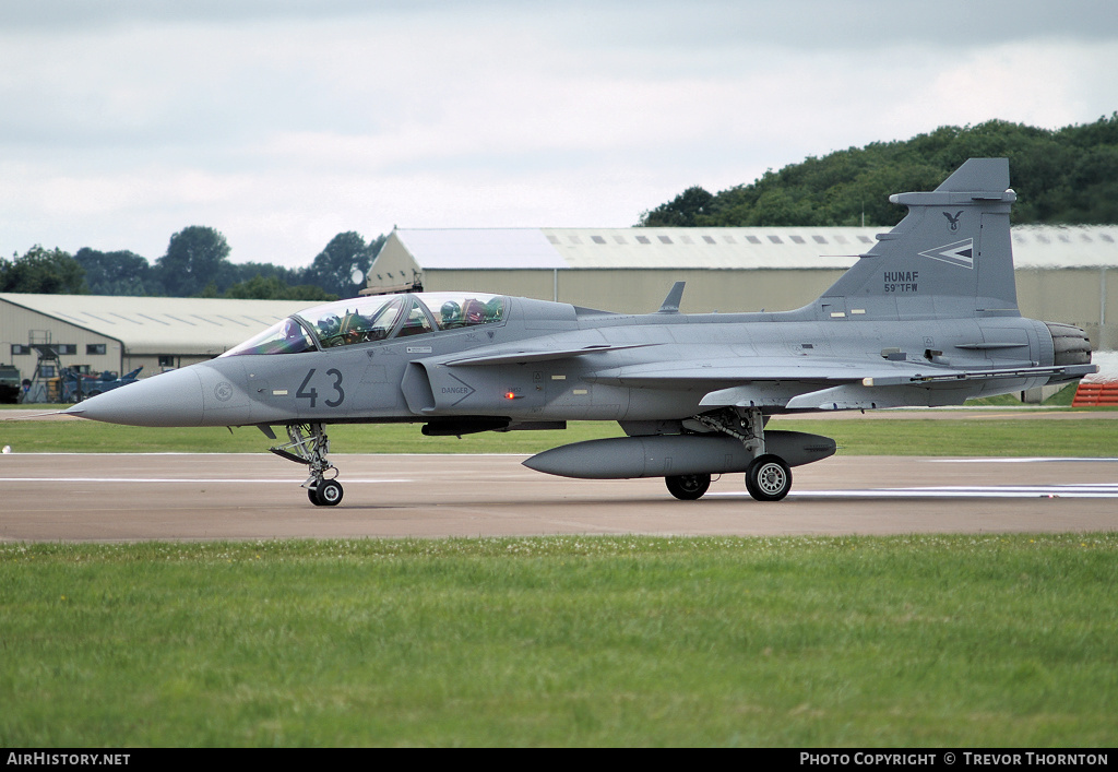 Aircraft Photo of 43 | Saab JAS 39D Gripen | Hungary - Air Force | AirHistory.net #93528