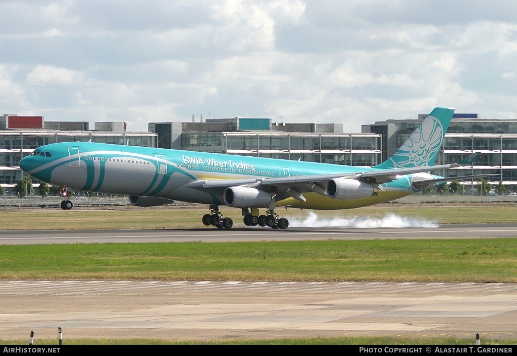 Aircraft Photo of 9Y-TJN | Airbus A340-313 | BWIA West Indies Airways | AirHistory.net #93545