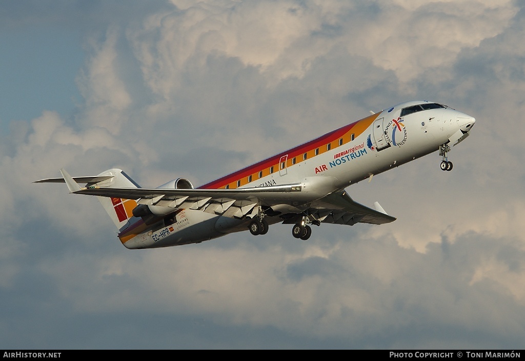 Aircraft Photo of EC-HPR | Bombardier CRJ-200ER (CL-600-2B19) | Iberia Regional | AirHistory.net #93603