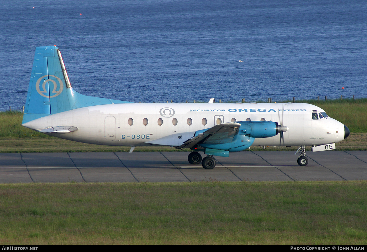 Aircraft Photo of G-OSOE | Hawker Siddeley HS-748 Srs2A/275 | Securicor Express | AirHistory.net #93625