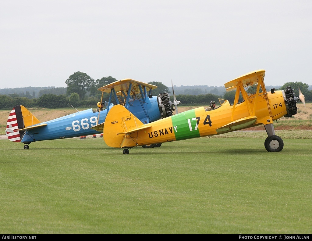 Aircraft Photo of G-OBEE / 3397 | Stearman N2S-3 Kaydet (B75N1) | USA - Navy | AirHistory.net #93633