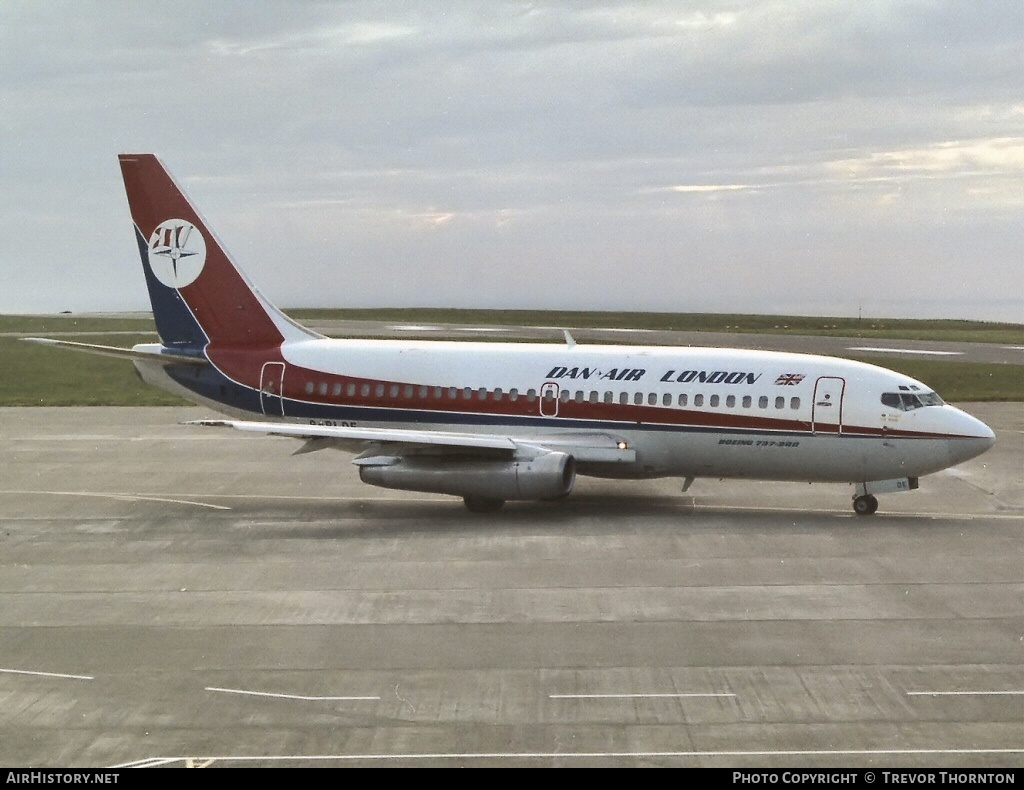 Aircraft Photo of G-BLDE | Boeing 737-2E7/Adv | Dan-Air London | AirHistory.net #93699