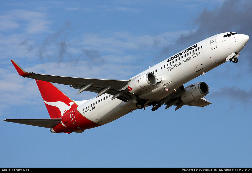 Aircraft Photo of VH-VXL | Boeing 737-838 | Qantas | AirHistory.net #93749