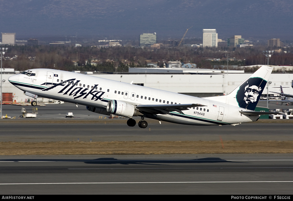 Aircraft Photo of N754AS | Boeing 737-4Q8 | Alaska Airlines | AirHistory.net #93780