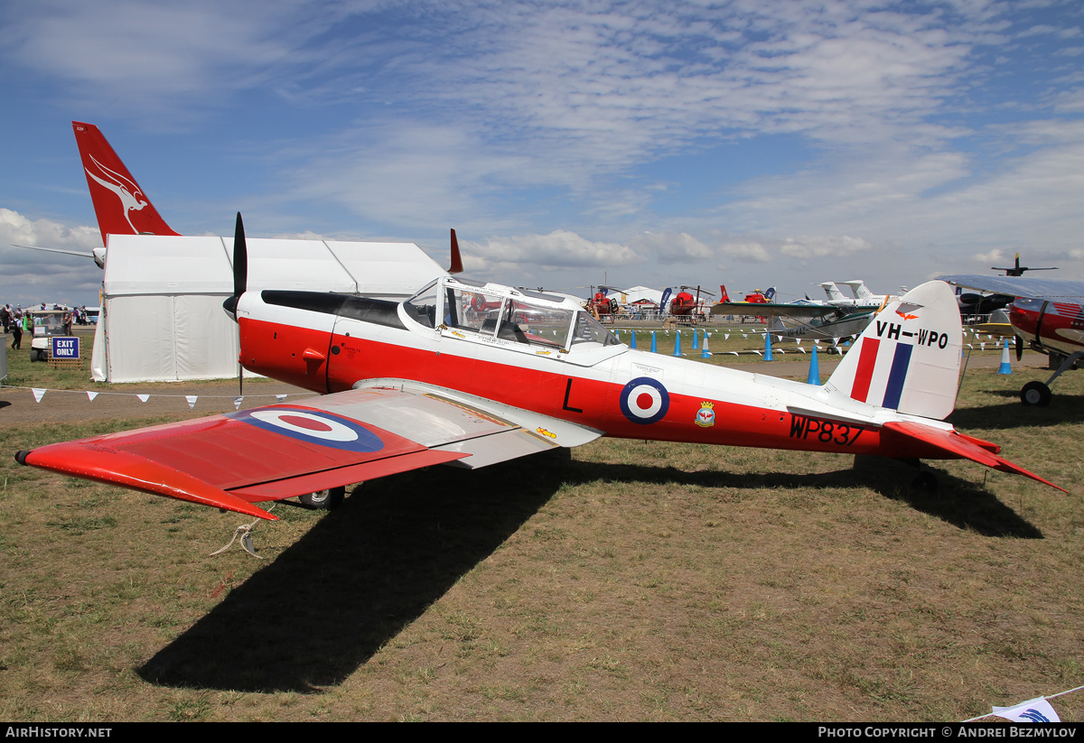 Aircraft Photo of VH-WPO / WP837 | De Havilland DHC-1 Chipmunk Mk22 | UK - Air Force | AirHistory.net #93812