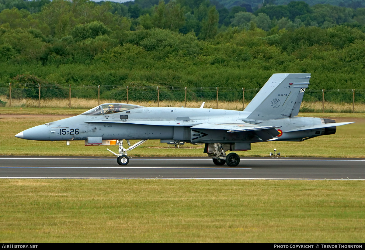 Aircraft Photo of C15-39 | McDonnell Douglas EF-18A Hornet | Spain - Air Force | AirHistory.net #93853
