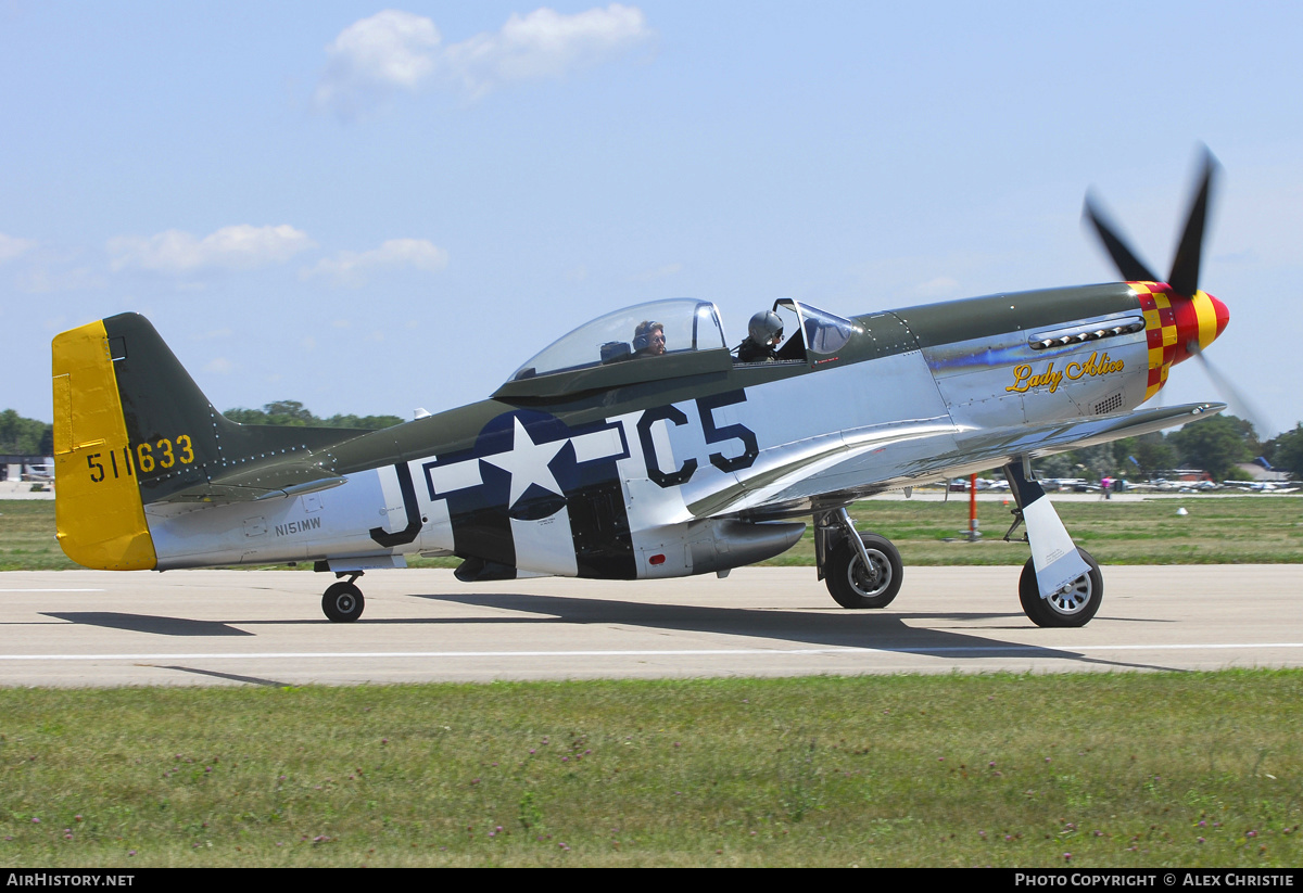 Aircraft Photo of N151MW / 511633 | North American P-51D Mustang | USA - Air Force | AirHistory.net #93855