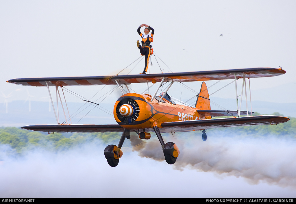 Aircraft Photo of N707TJ | Stearman N2S-1/R985 Kaydet (A75N1) | Breitling | AirHistory.net #93921
