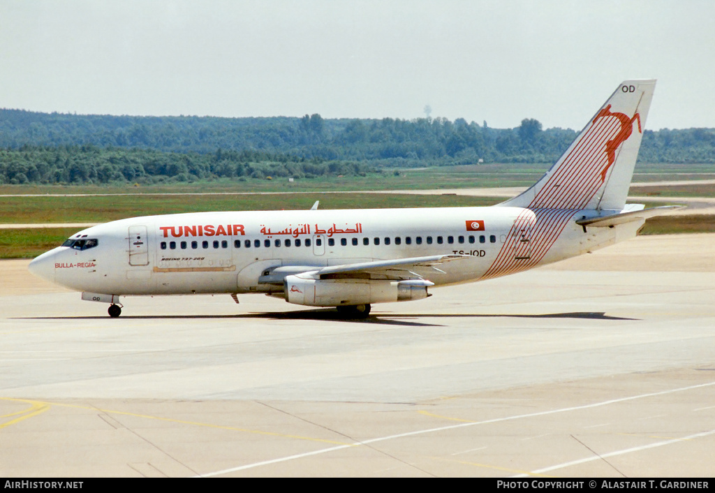 Aircraft Photo of TS-IOD | Boeing 737-2H3C/Adv | Tunisair | AirHistory.net #94027