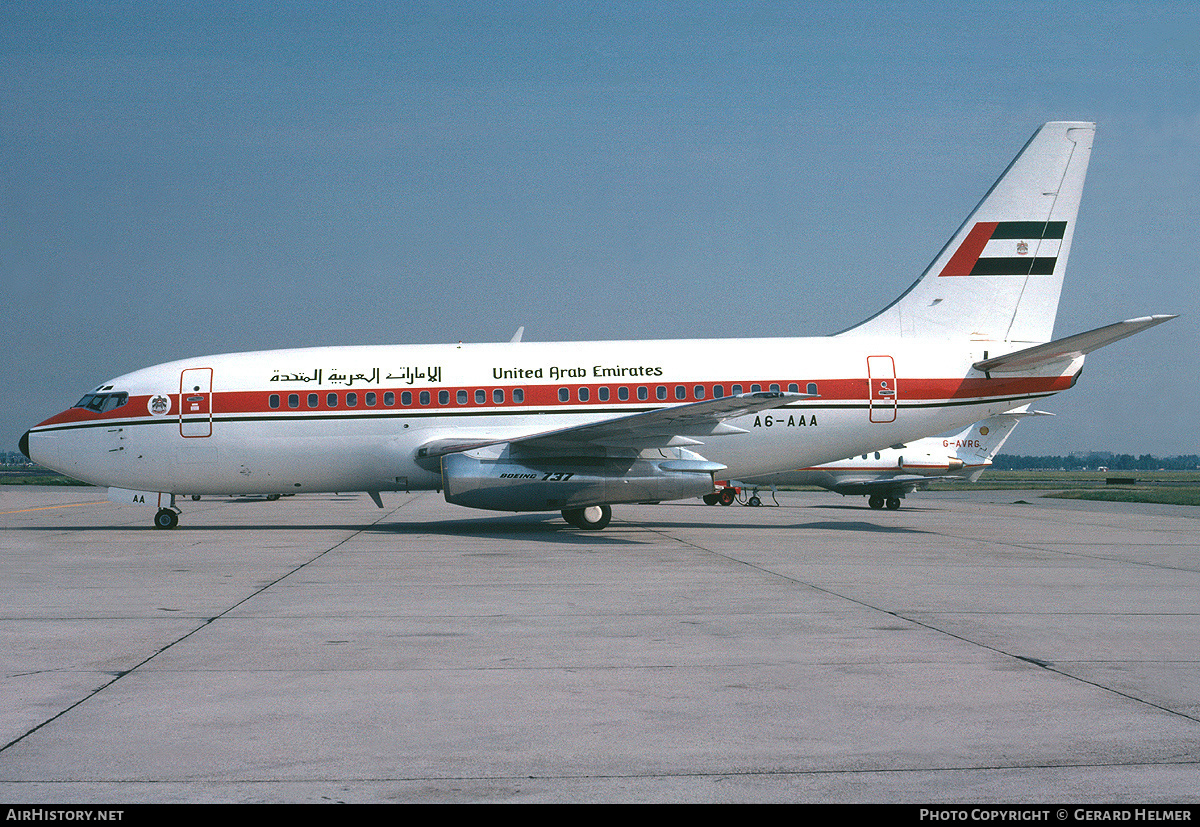 Aircraft Photo of A6-AAA | Boeing 737-2P6/Adv | United Arab Emirates Government | AirHistory.net #94044