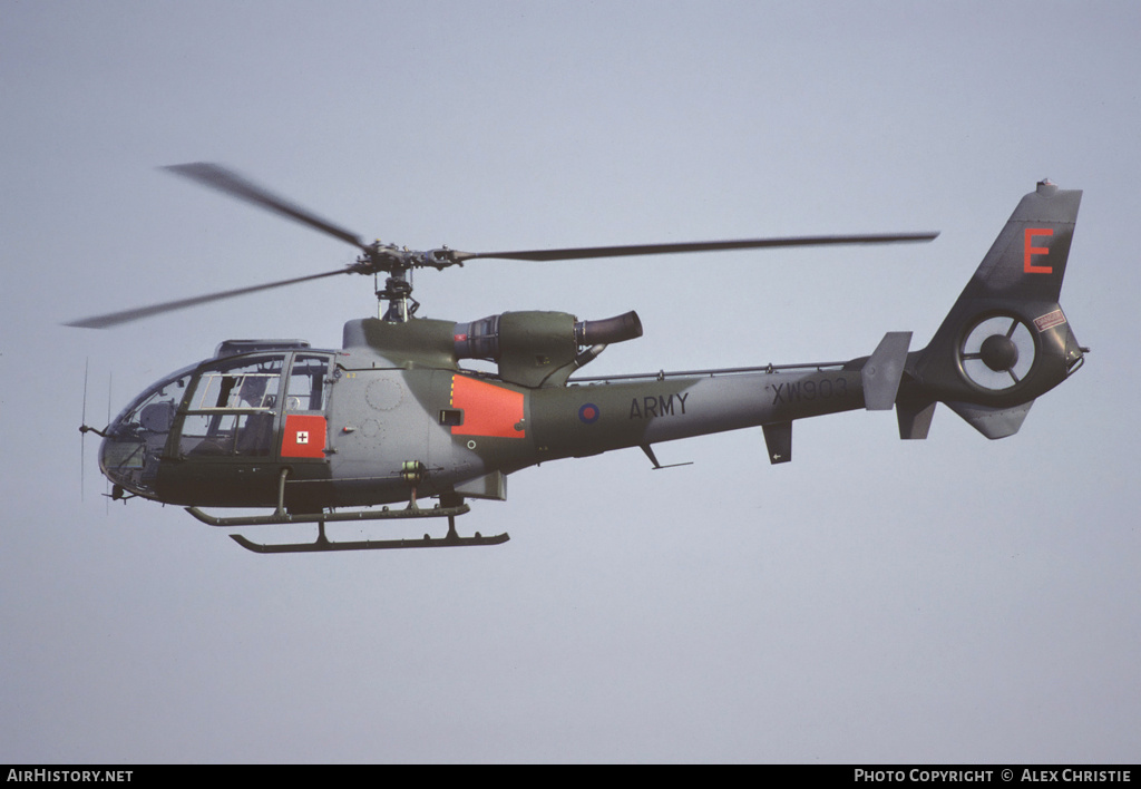 Aircraft Photo of XW903 | Aerospatiale SA-341B Gazelle AH1 | UK - Army | AirHistory.net #94200