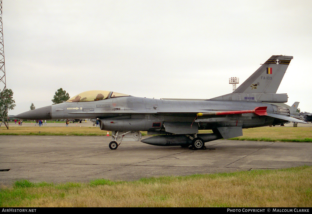 Aircraft Photo of FA-109 | General Dynamics F-16A Fighting Falcon | Belgium - Air Force | AirHistory.net #94244