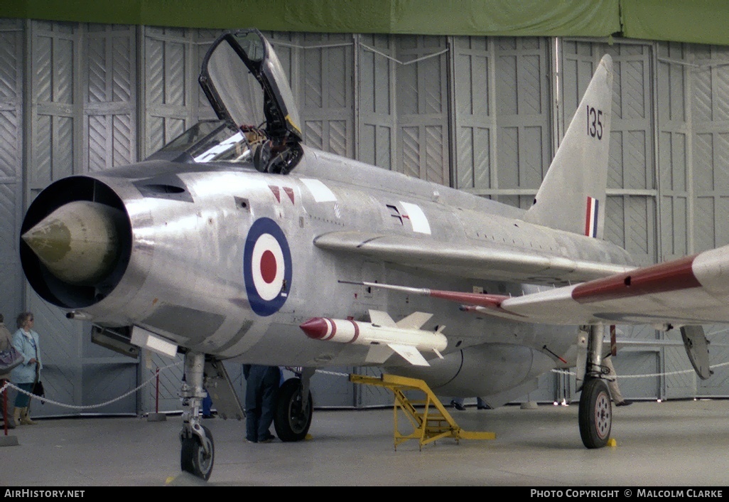 Aircraft Photo of XM135 | English Electric Lightning F1A | UK - Air Force | AirHistory.net #94245