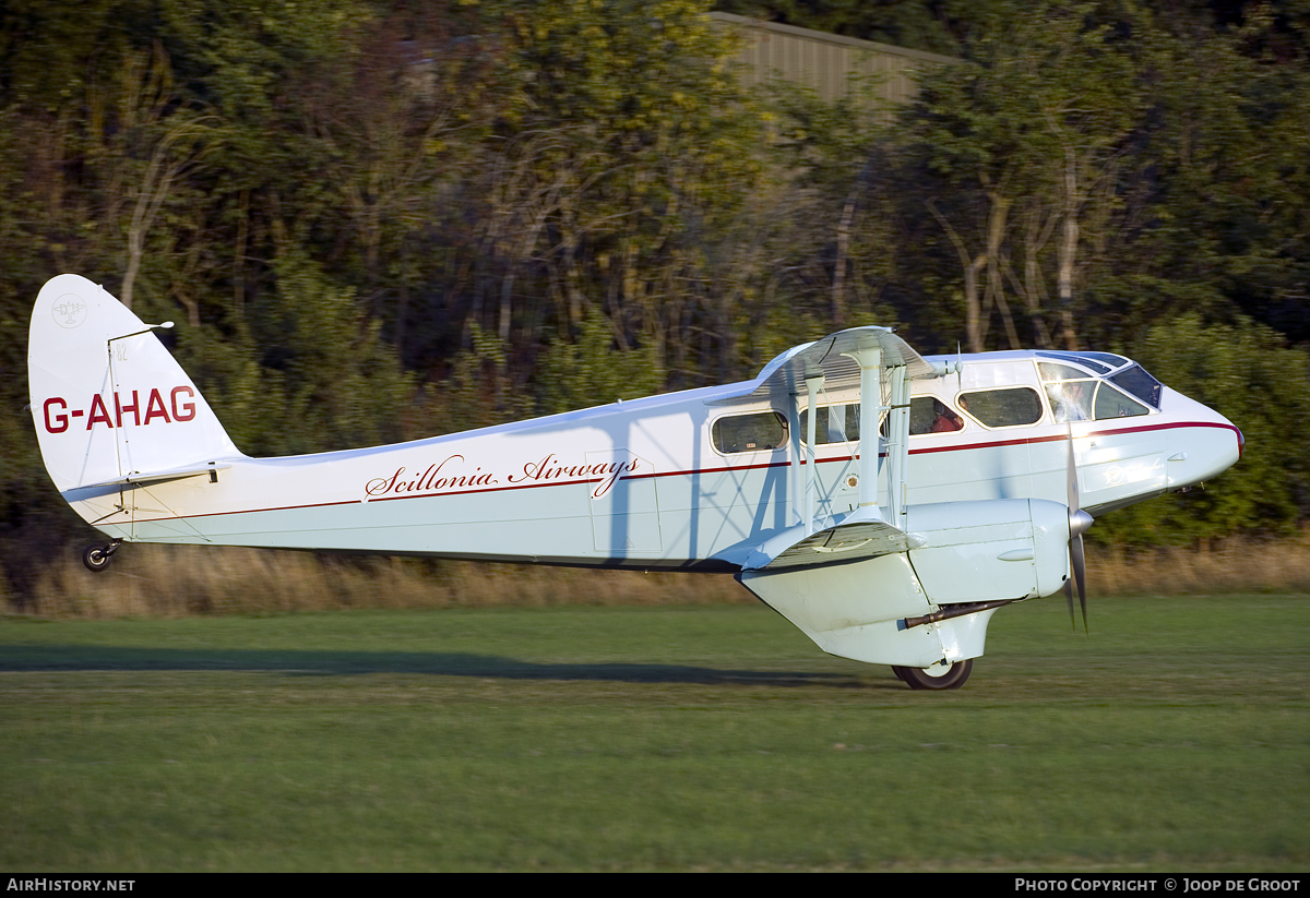 Aircraft Photo of G-AHAG | De Havilland D.H. 89A Dragon Rapide | Scillonia Airways | AirHistory.net #94250