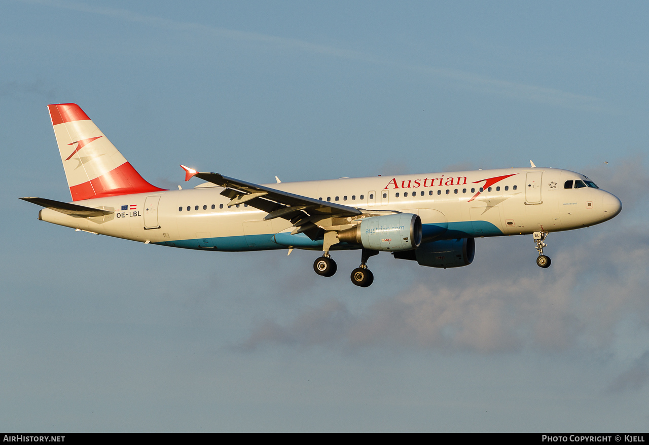 Aircraft Photo of OE-LBL | Airbus A320-214 | Austrian Airlines | AirHistory.net #94316