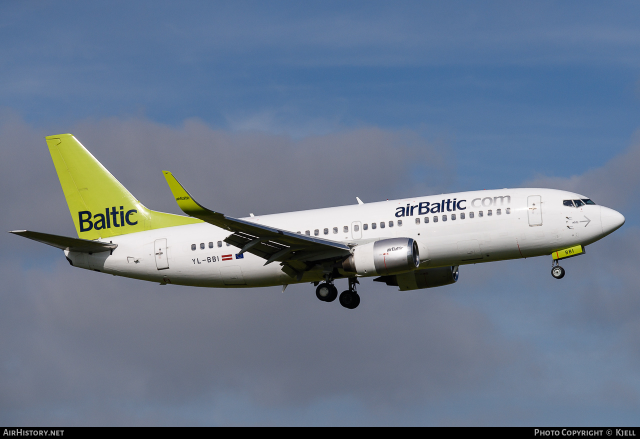 Aircraft Photo of YL-BBI | Boeing 737-33A | AirBaltic | AirHistory.net #94328