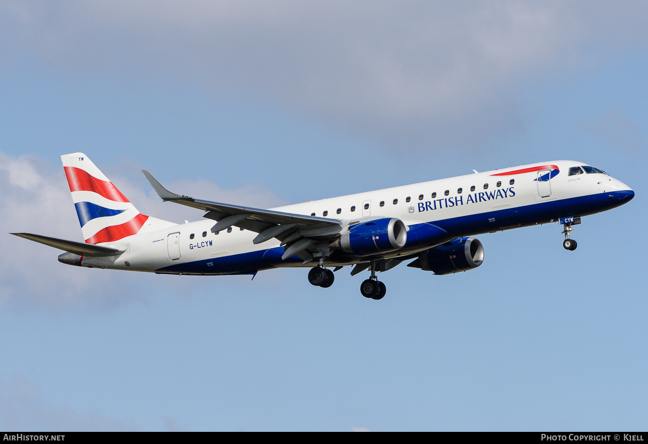 Aircraft Photo of G-LCYW | Embraer 190SR (ERJ-190-100SR) | British Airways | AirHistory.net #94350