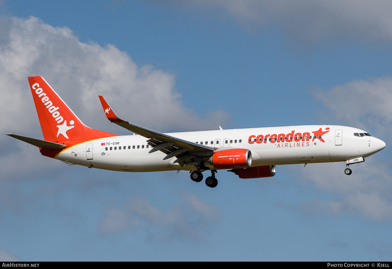 Aircraft Photo of TC-COR | Boeing 737-800 | Corendon Airlines | AirHistory.net #94363