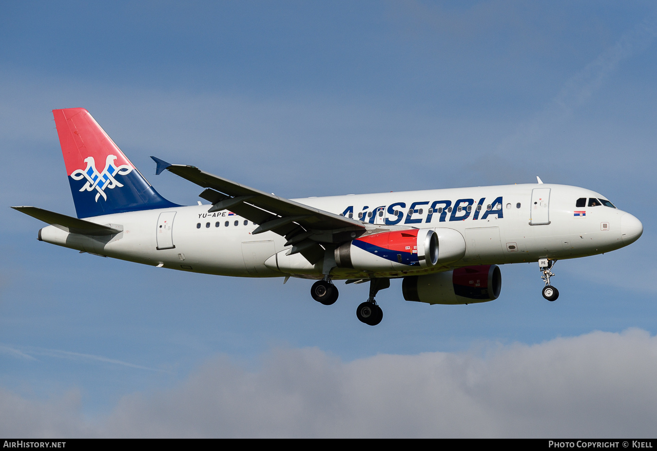 Aircraft Photo of YU-APE | Airbus A319-132 | Air Serbia | AirHistory.net #94365
