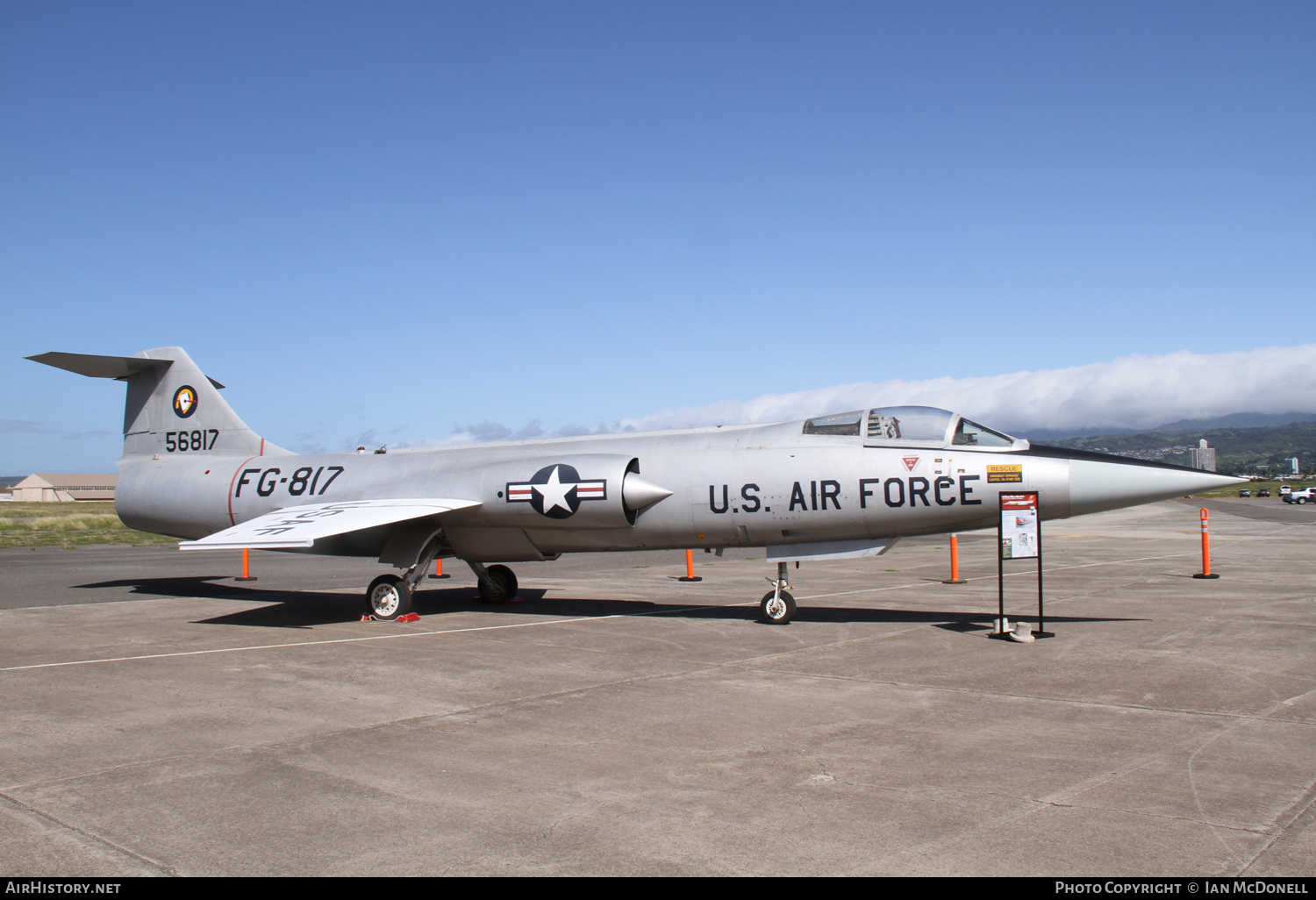 Aircraft Photo of 56-817 / 56817 | Lockheed F-104A Starfighter | USA - Air Force | AirHistory.net #94375