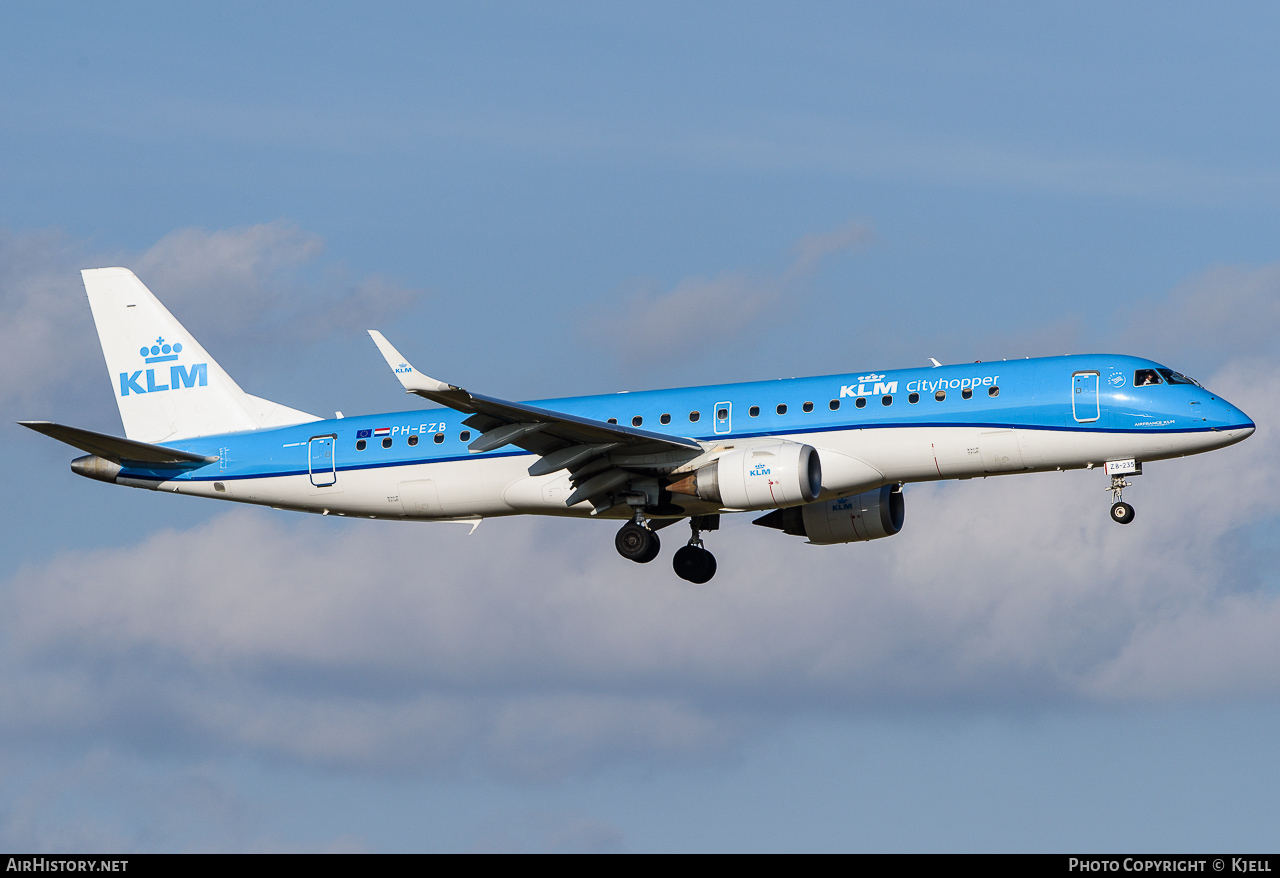 Aircraft Photo of PH-EZB | Embraer 190STD (ERJ-190-100STD) | KLM Cityhopper | AirHistory.net #94398