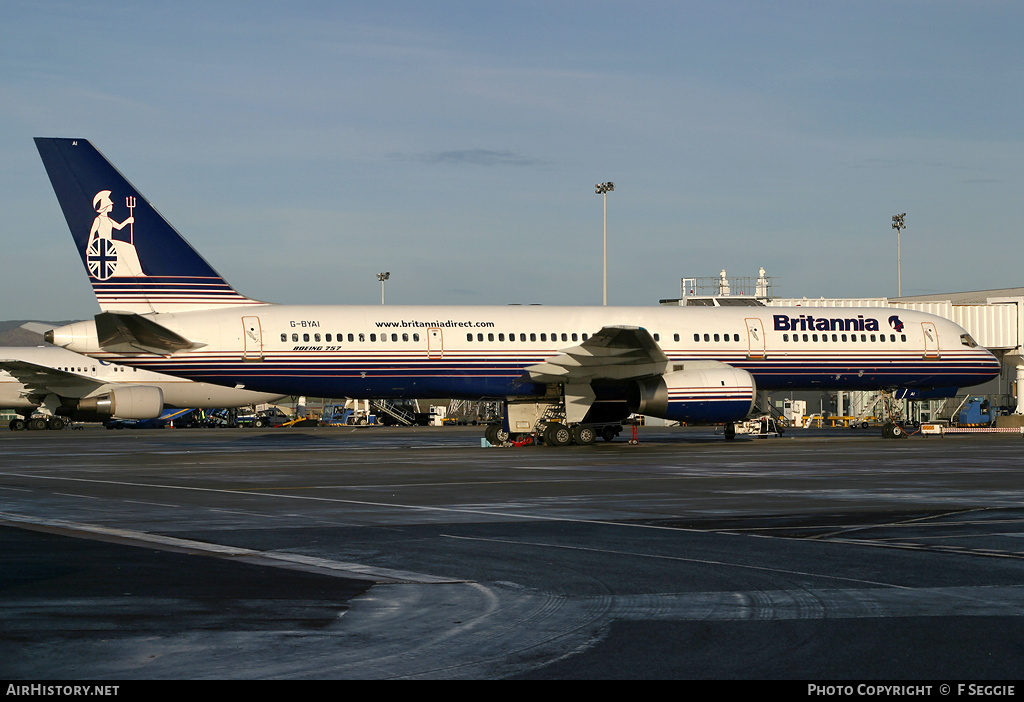 Aircraft Photo of G-BYAI | Boeing 757-204 | Britannia Airways | AirHistory.net #94506