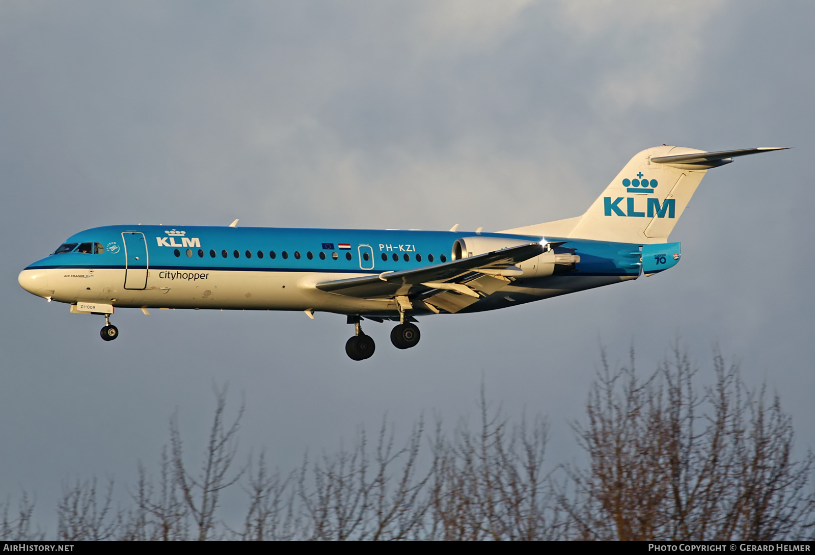 Aircraft Photo of PH-KZI | Fokker 70 (F28-0070) | KLM Cityhopper | AirHistory.net #94601