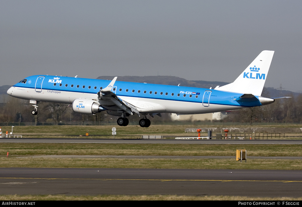 Aircraft Photo of PH-EZO | Embraer 190STD (ERJ-190-100STD) | KLM Cityhopper | AirHistory.net #94777