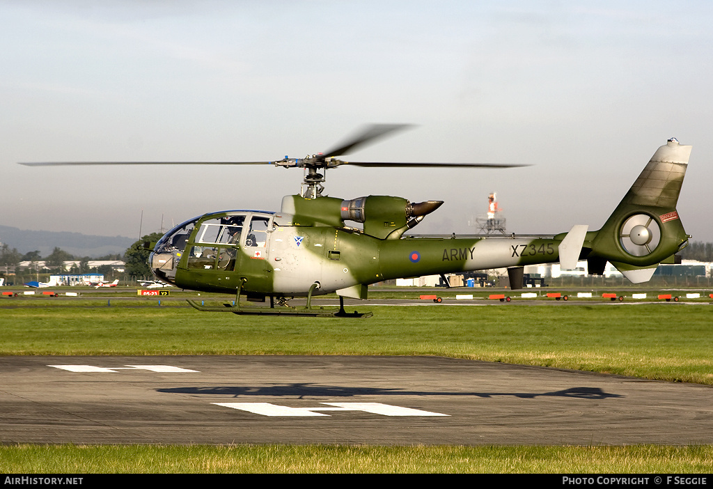 Aircraft Photo of XZ345 | Aerospatiale SA-341B Gazelle AH1 | UK - Army | AirHistory.net #94829