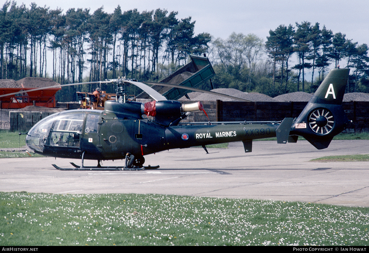 Aircraft Photo of XX390 | Aerospatiale SA-341B Gazelle AH1 | UK - Marines | AirHistory.net #94909