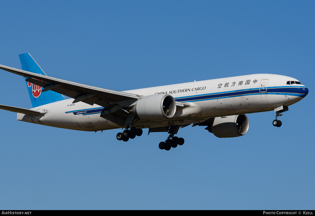 Aircraft Photo of B-2072 | Boeing 777-F1B | China Southern Airlines Cargo | AirHistory.net #94975