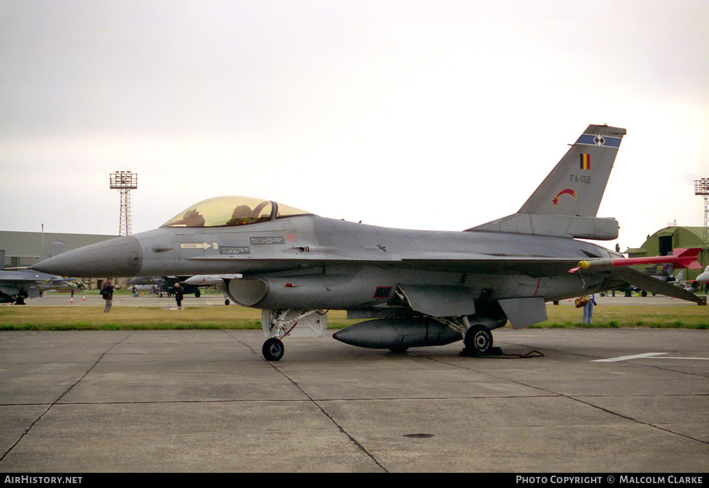 Aircraft Photo of FA-132 | General Dynamics F-16A Fighting Falcon | Belgium - Air Force | AirHistory.net #95019