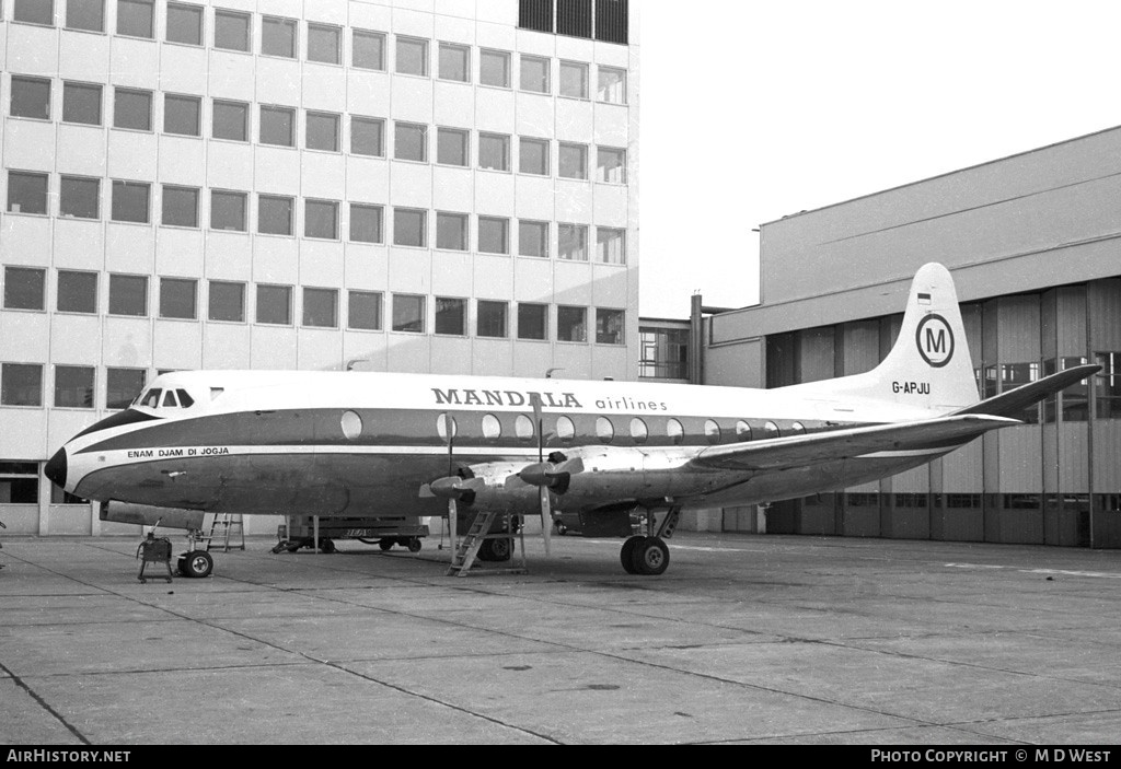Aircraft Photo of G-APJU | Vickers 806 Viscount | Mandala Airlines | AirHistory.net #95143