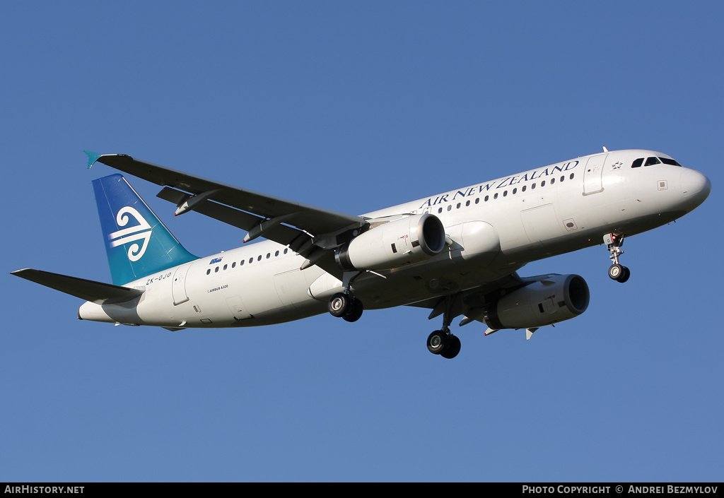 Aircraft Photo of ZK-OJO | Airbus A320-232 | Air New Zealand | AirHistory.net #95159