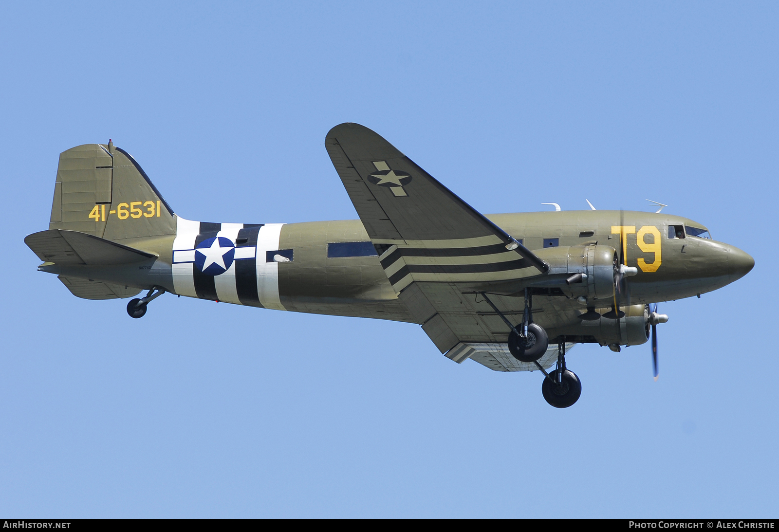 Aircraft Photo of N87745 / 41-6531 | Douglas DC-3-G202A | USA - Air Force | AirHistory.net #95208