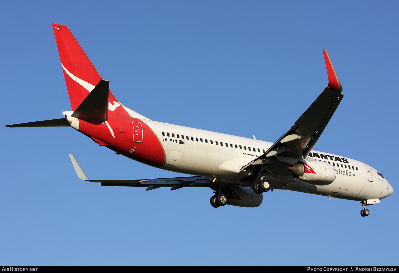 Aircraft Photo of VH-VXM | Boeing 737-838 | Qantas | AirHistory.net #95241