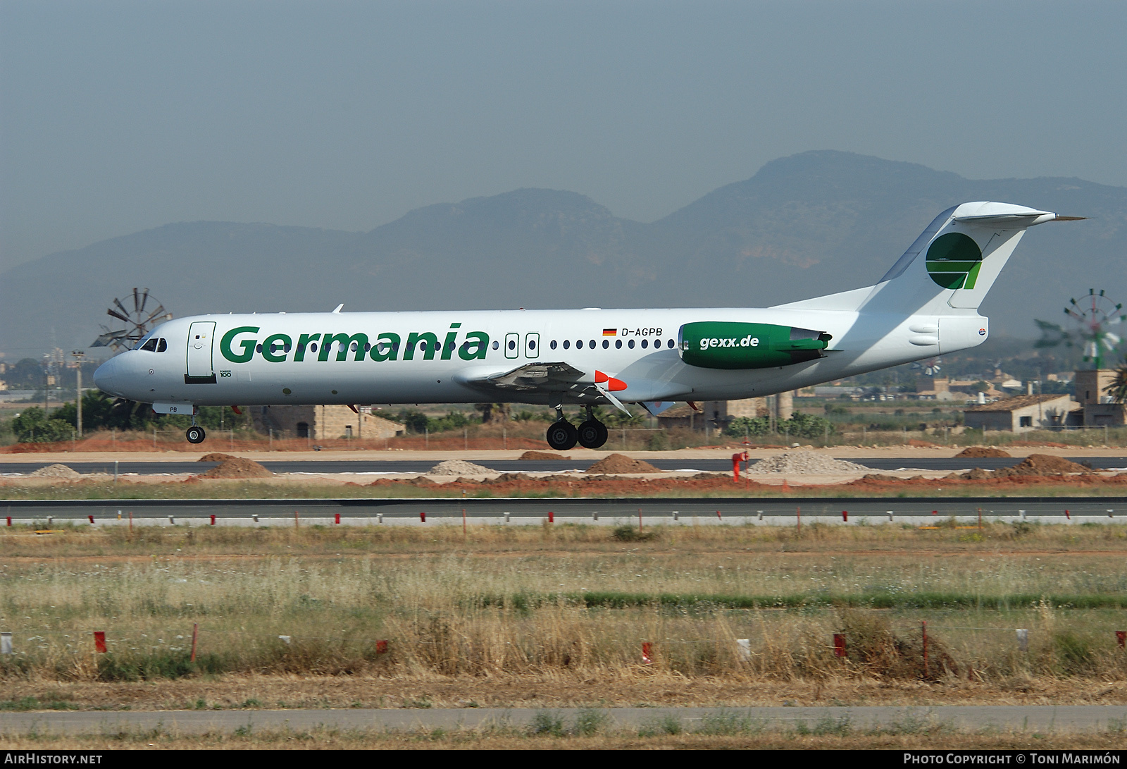 Aircraft Photo of D-AGPB | Fokker 100 (F28-0100) | Germania | AirHistory.net #95288