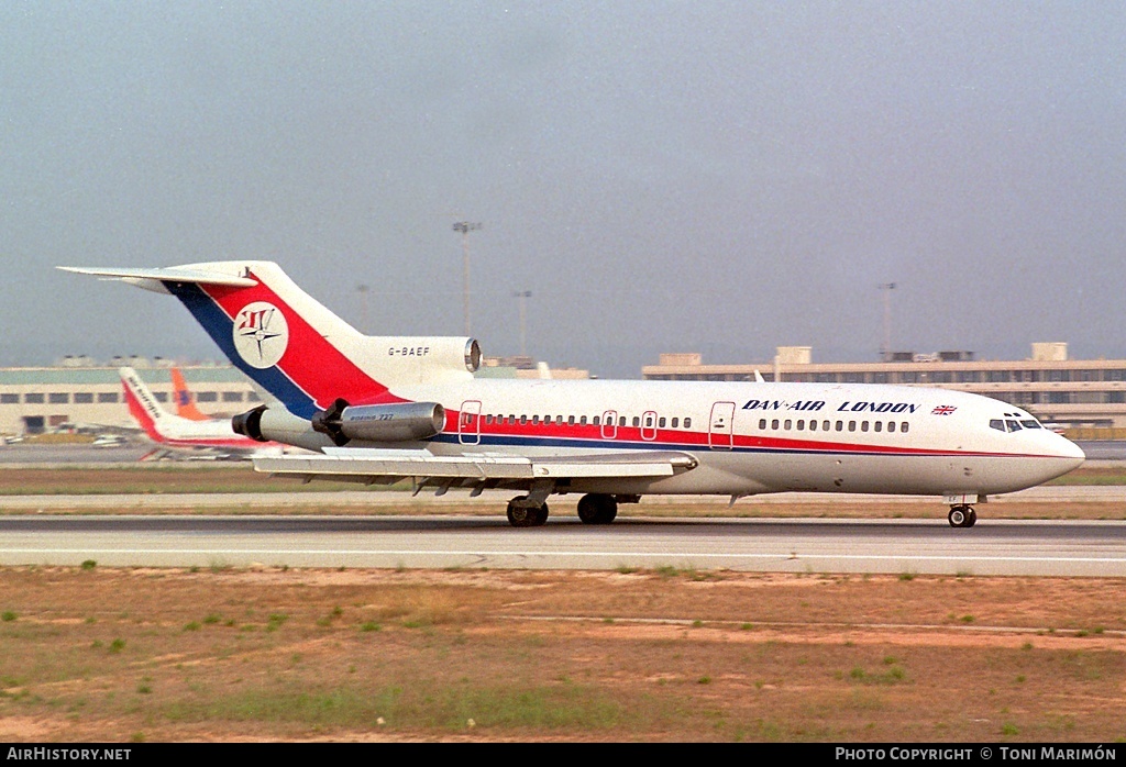 Aircraft Photo of G-BAEF | Boeing 727-46 | Dan-Air London | AirHistory.net #95393