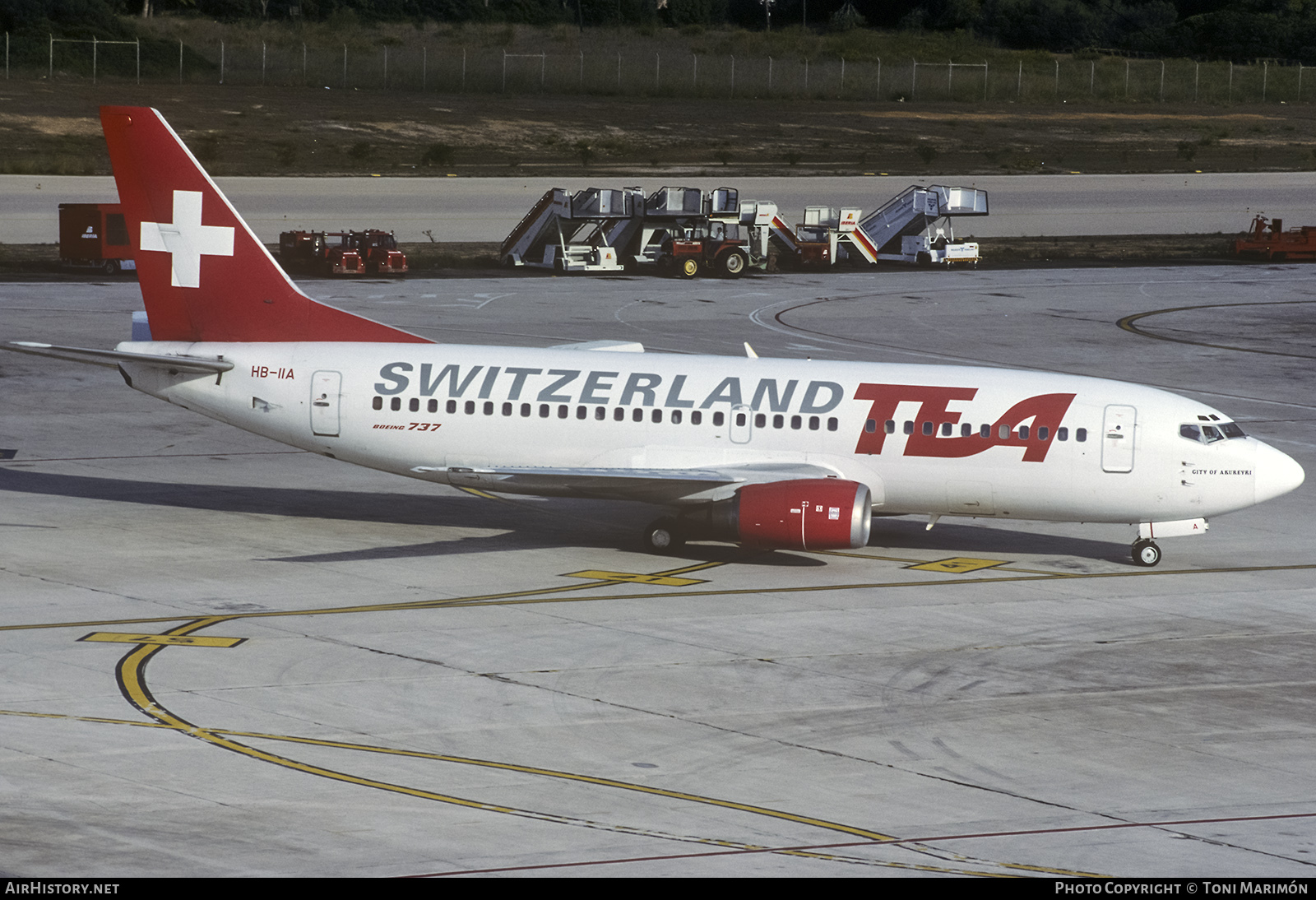 Aircraft Photo of HB-IIA | Boeing 737-3M8 | TEA Switzerland - Trans European Airways | AirHistory.net #95398