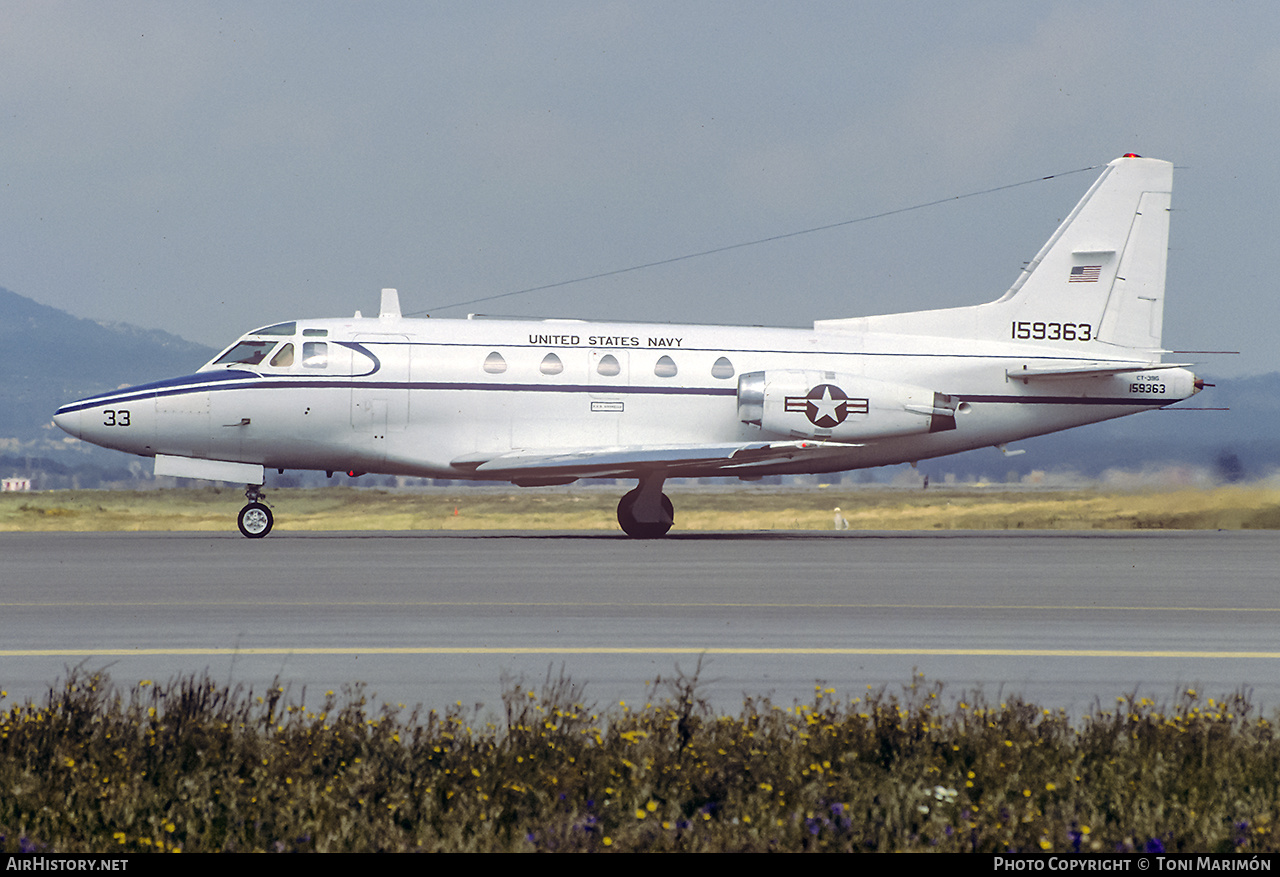 Aircraft Photo of 159363 | North American Rockwell CT-39G | USA - Navy | AirHistory.net #95399