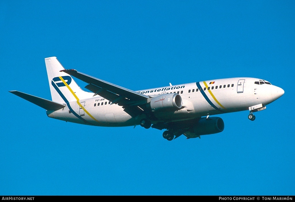 Aircraft Photo of YU-ANI | Boeing 737-3H9 | Constellation International Airlines | AirHistory.net #95402