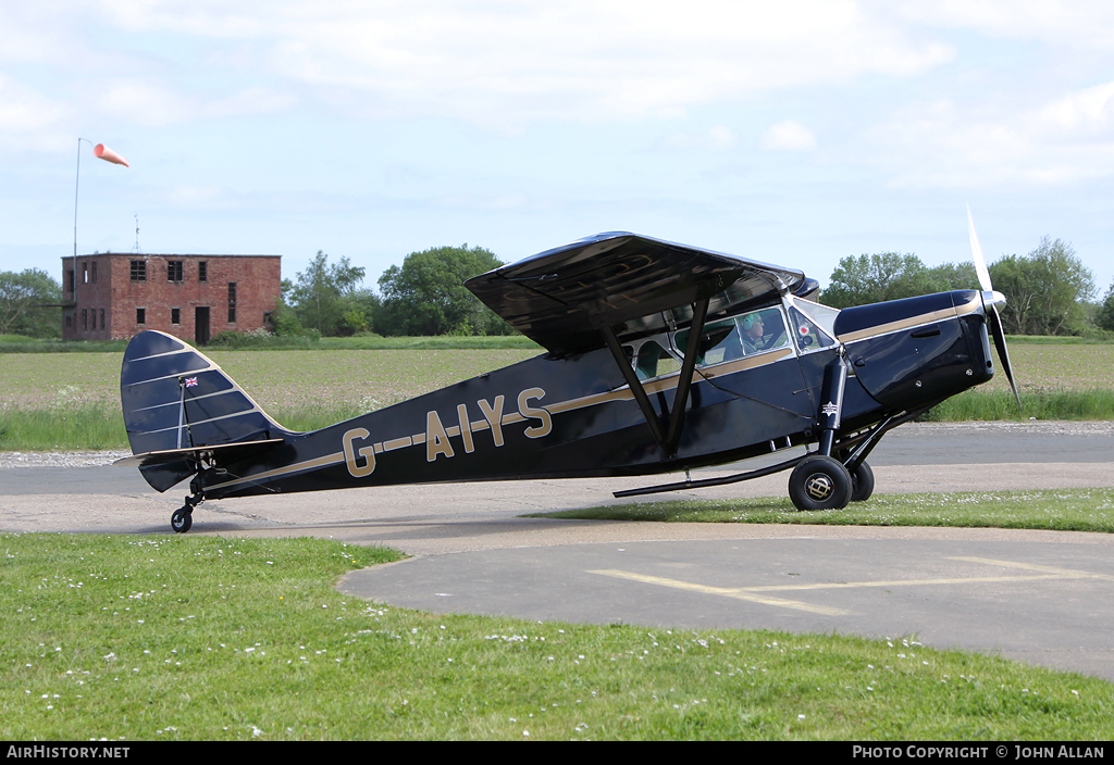 Aircraft Photo of G-AIYS | De Havilland D.H. 85 Leopard Moth | AirHistory.net #95441