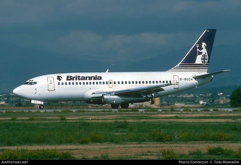 Aircraft Photo of G-BECH | Boeing 737-204/Adv | Britannia Airways | AirHistory.net #95453